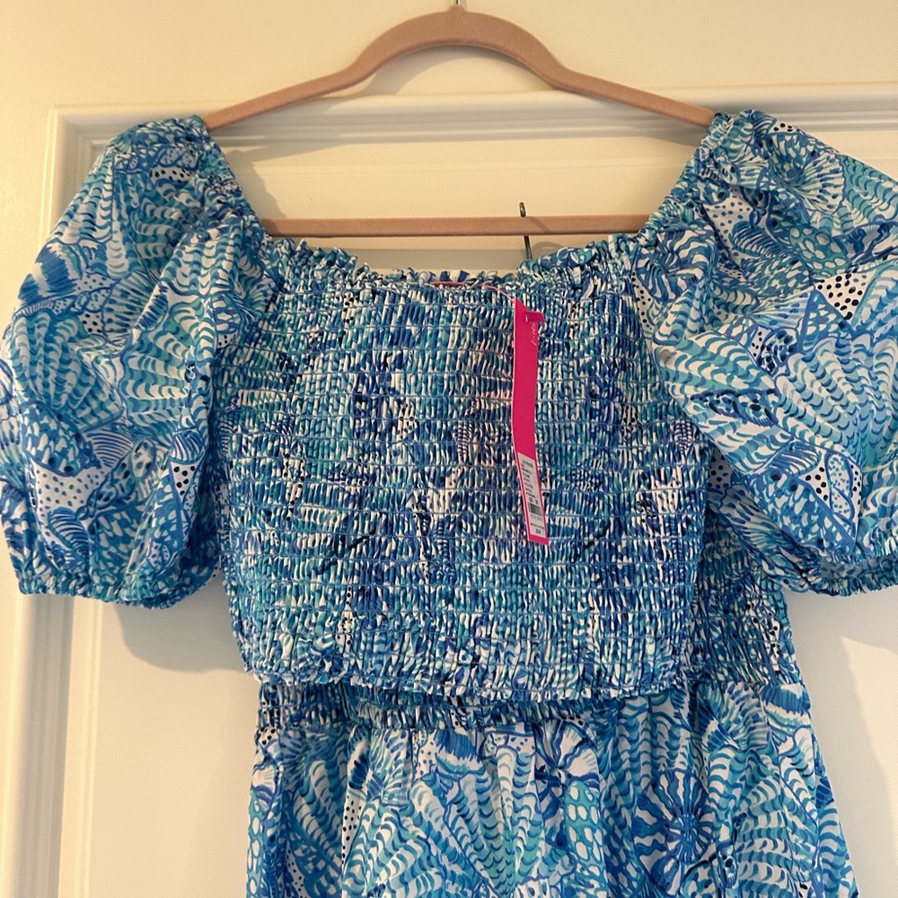 Brand new Lilly, Pulitzer, smocked shirt and skirt.